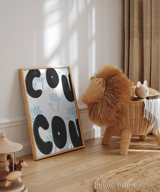 Póster decorativo “Coucou” – Lámina divertida para habitación infantil - Kago Studio