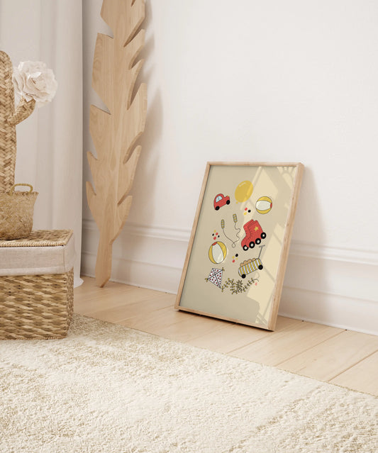 Póster infantil “Playground” – Lámina decorativa adorable para habitación de niños - Kago Studio
