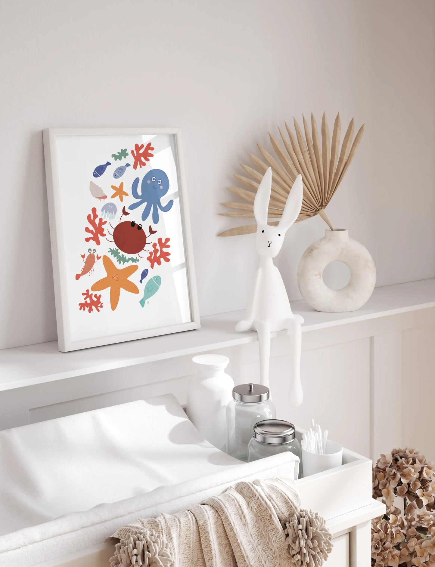 Póster infantil “Amigos del mar” – Lámina decorativa adorable para habitación de niños - Kago Studio