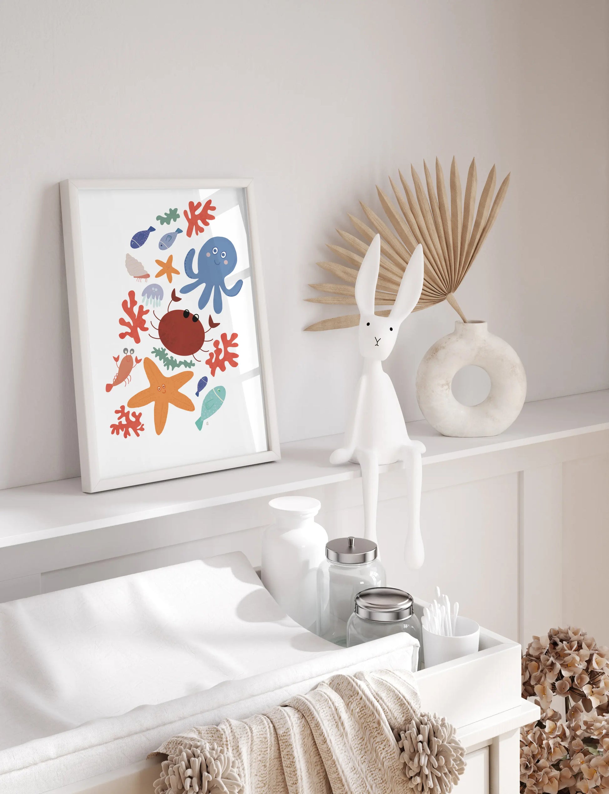 Póster infantil “Amigos del mar” – Lámina decorativa adorable para habitación de niños - Kago Studio