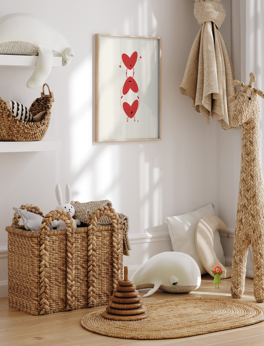 Rebellious Hearts framed children's poster