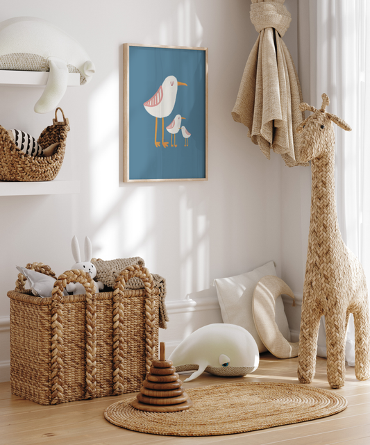 Alt= affiche encadrée Mouettes