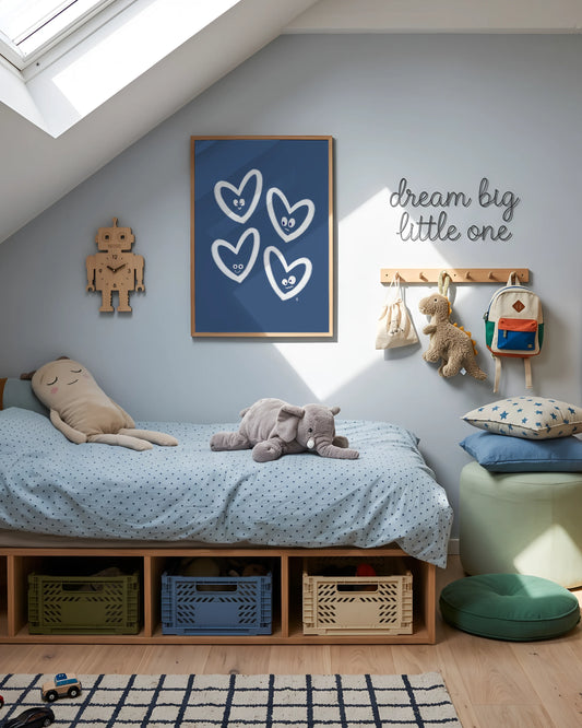 alt=poster encadré coeurs rieurs - b