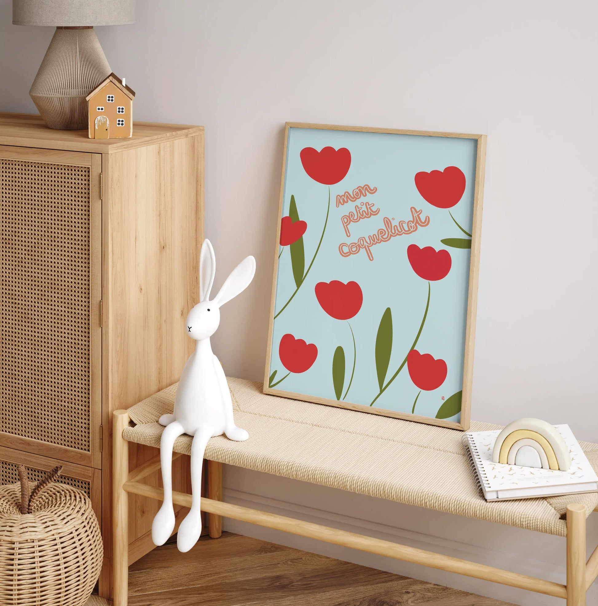 Póster decorativo “Coquelicot” – Lámina divertida para habitación infantil - Kago Studio