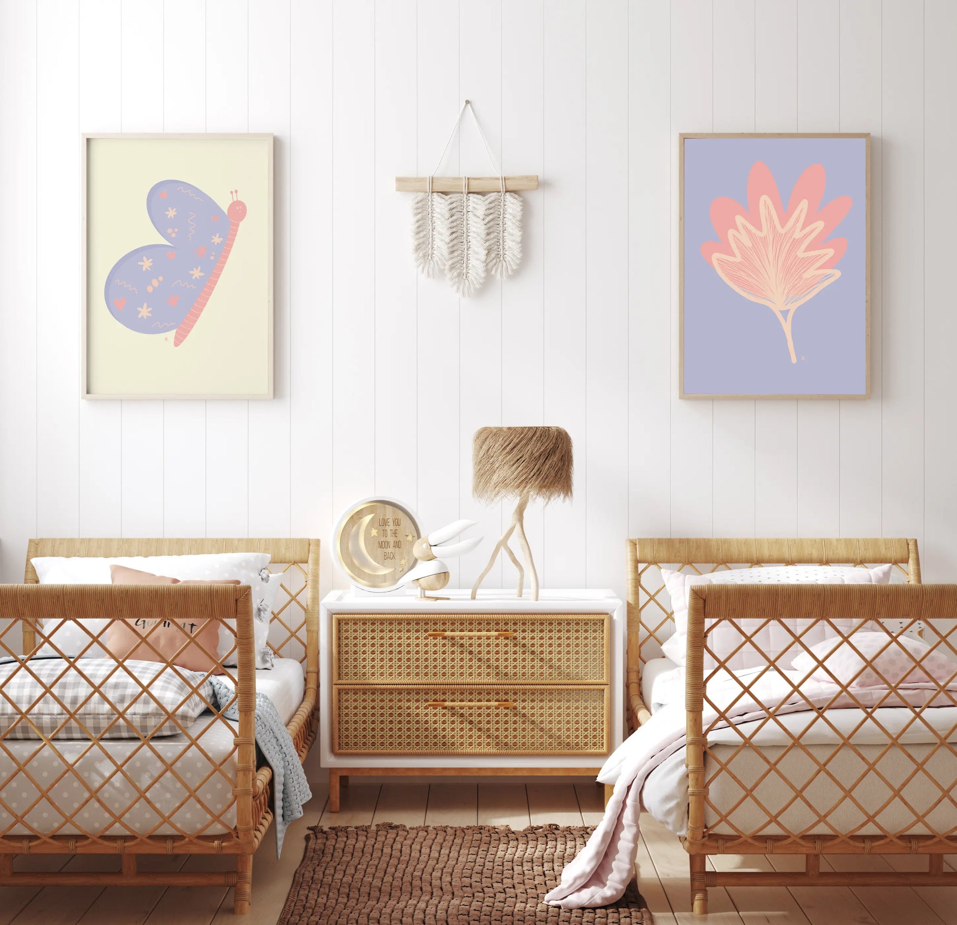 Póster decorativo “Mariposa” – Lámina divertida para habitación infantil - Kago Studio