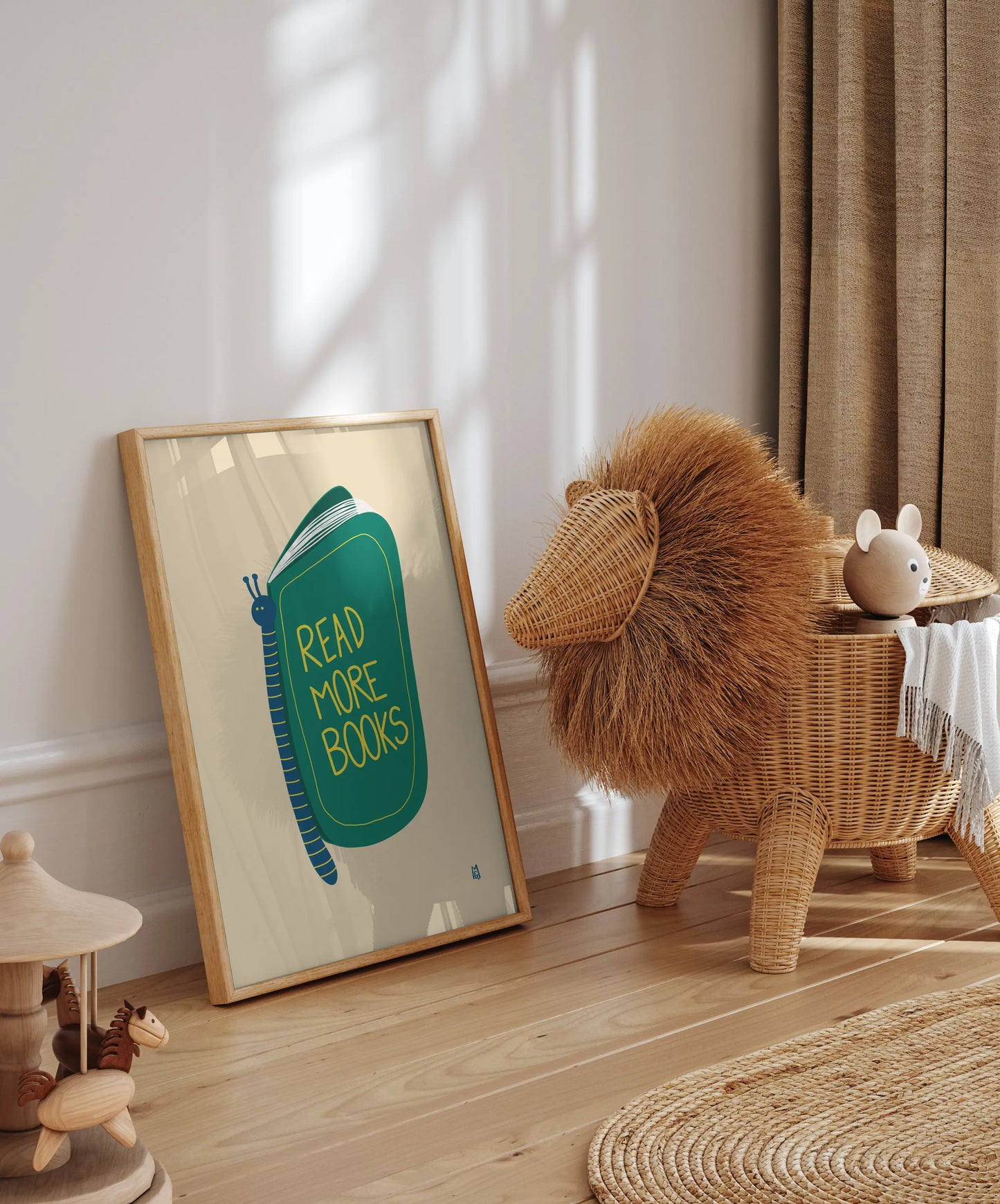 Póster decorativo “Libro Mariposa” – Lámina divertida para habitación infantil - Kago Studio