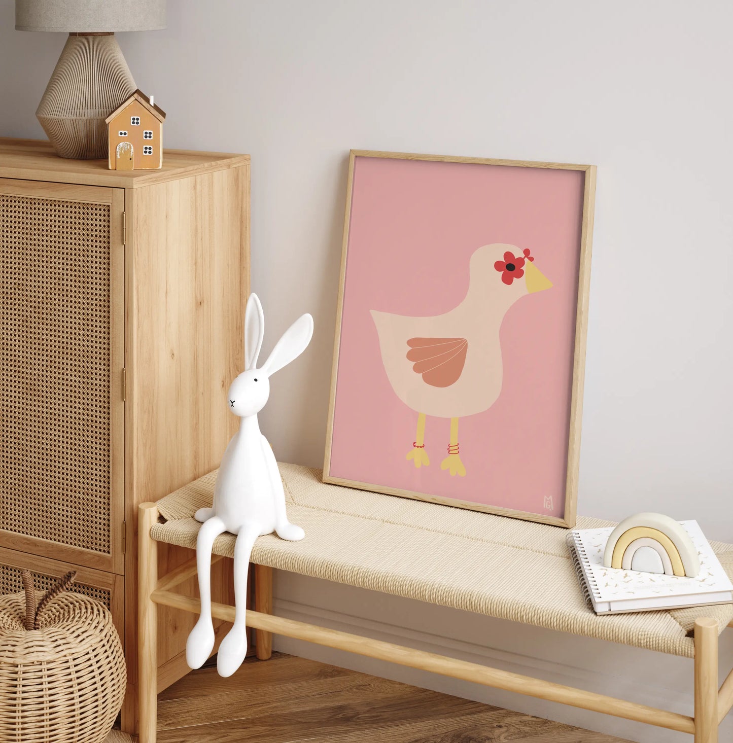 Póster decorativo “Chic chick” – Lámina divertida para habitación infantil - Kago Studio