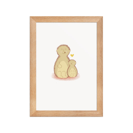 Póster infantil “Mamá y Peque” (A) – Lámina decorativa adorable para habitación de niños - Kago Studio