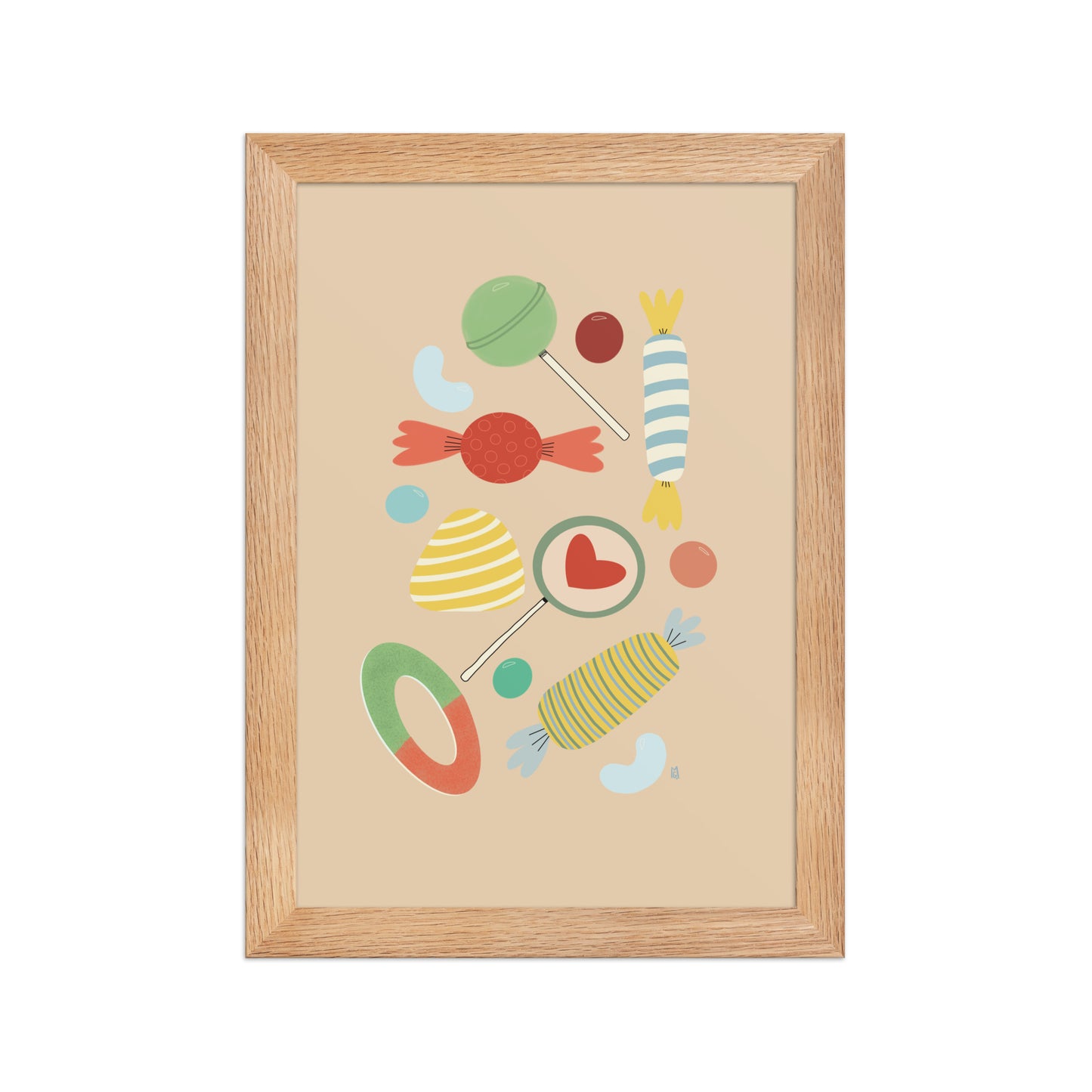 Póster infantil “Sweet candy” – Lámina decorativa adorable para habitación de niños - Kago Studio