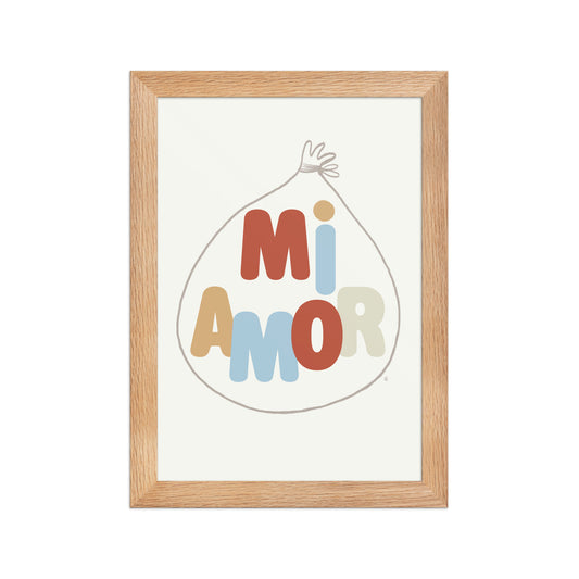 Lámina infantil Mi amor con marco