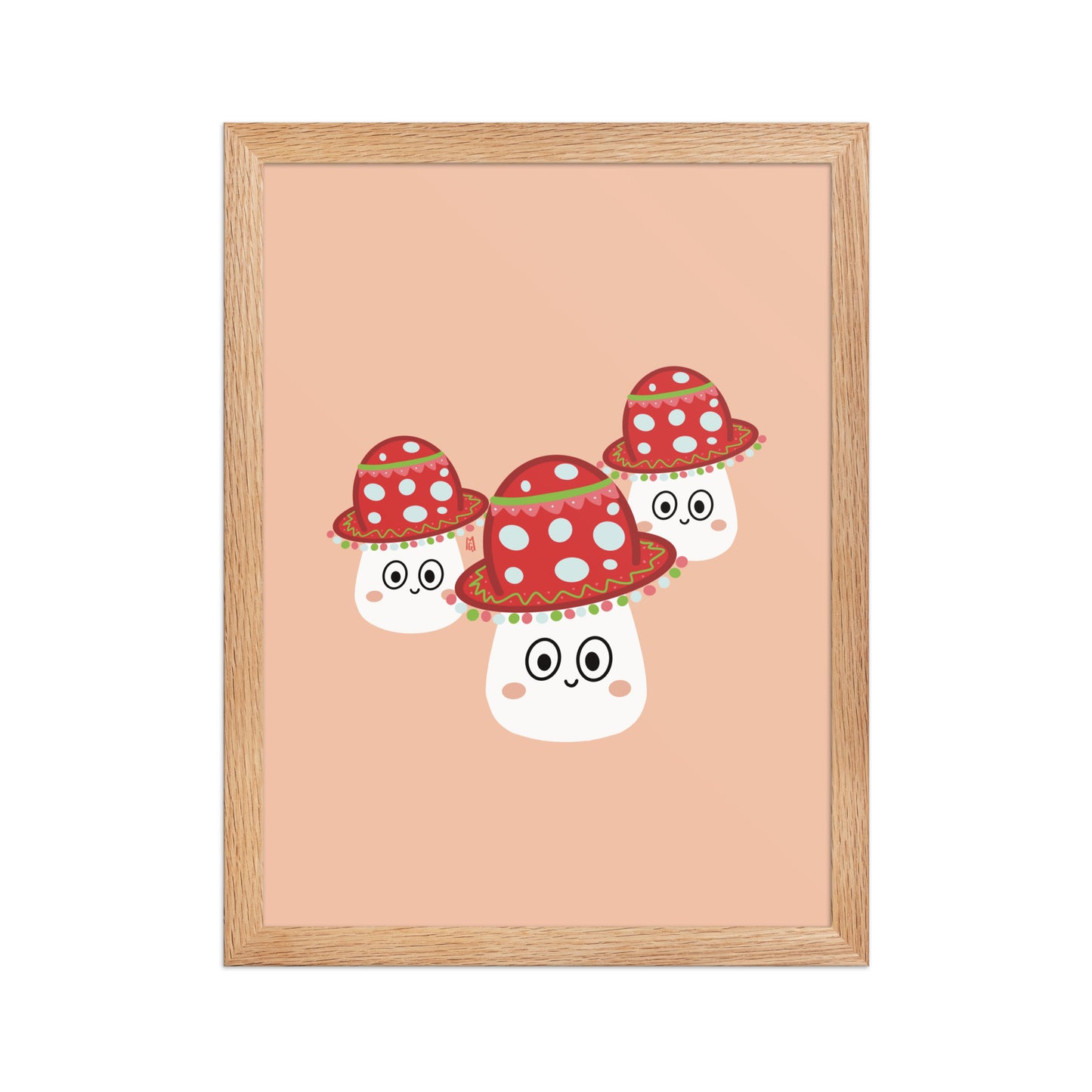 alt="Póster infantil tres setas con sombreros mexicanos sobre papel mate grueso – decoración divertida y original"
