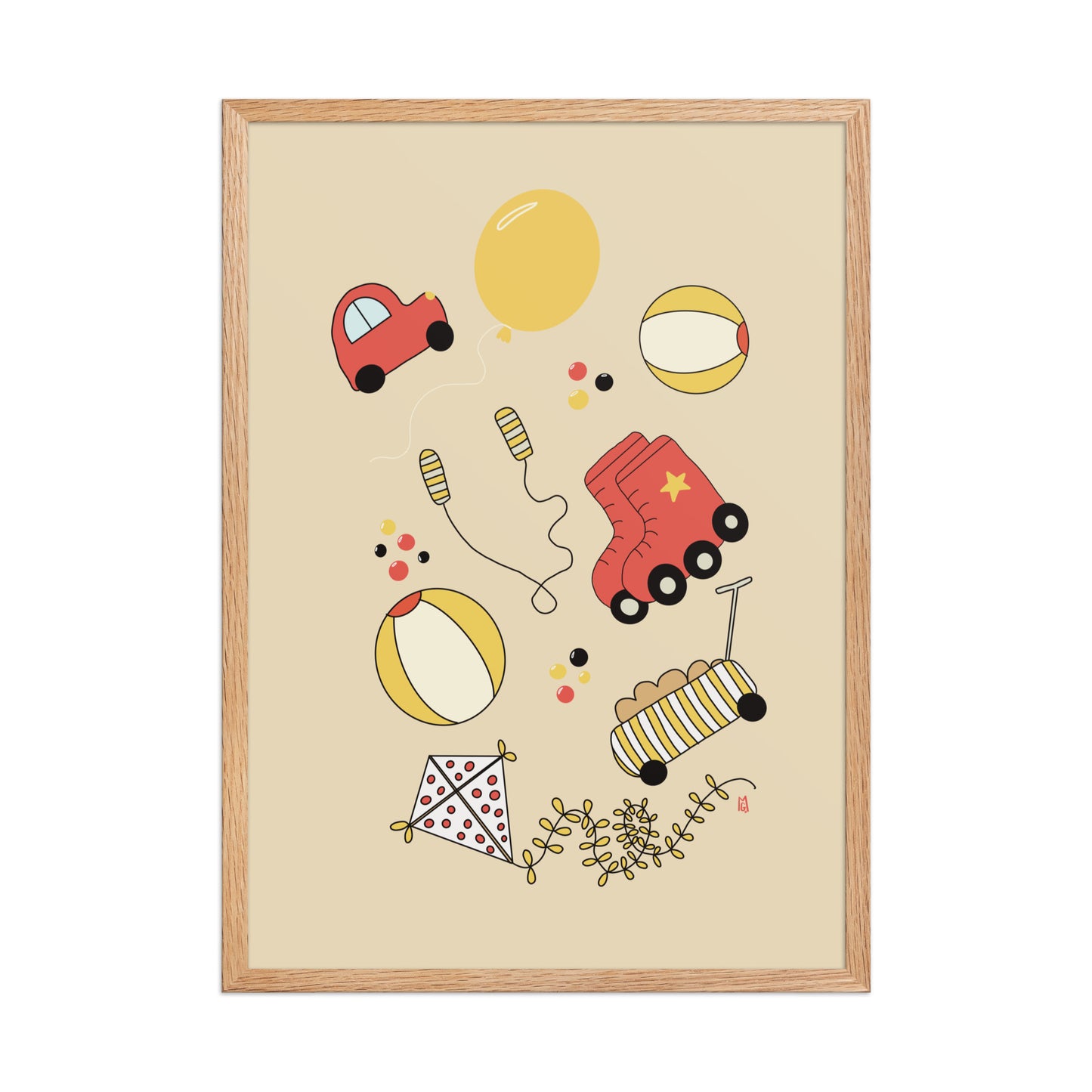 Póster infantil “Playground” – Lámina decorativa adorable para habitación de niños - Kago Studio