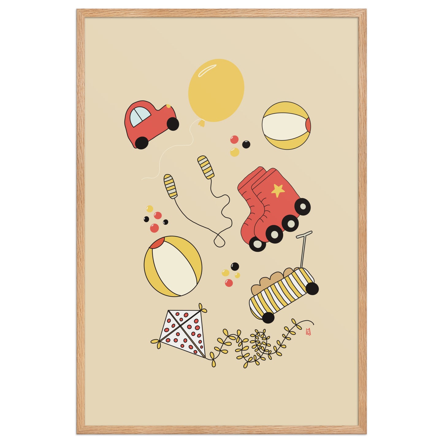 Póster infantil “Playground” – Lámina decorativa adorable para habitación de niños - Kago Studio