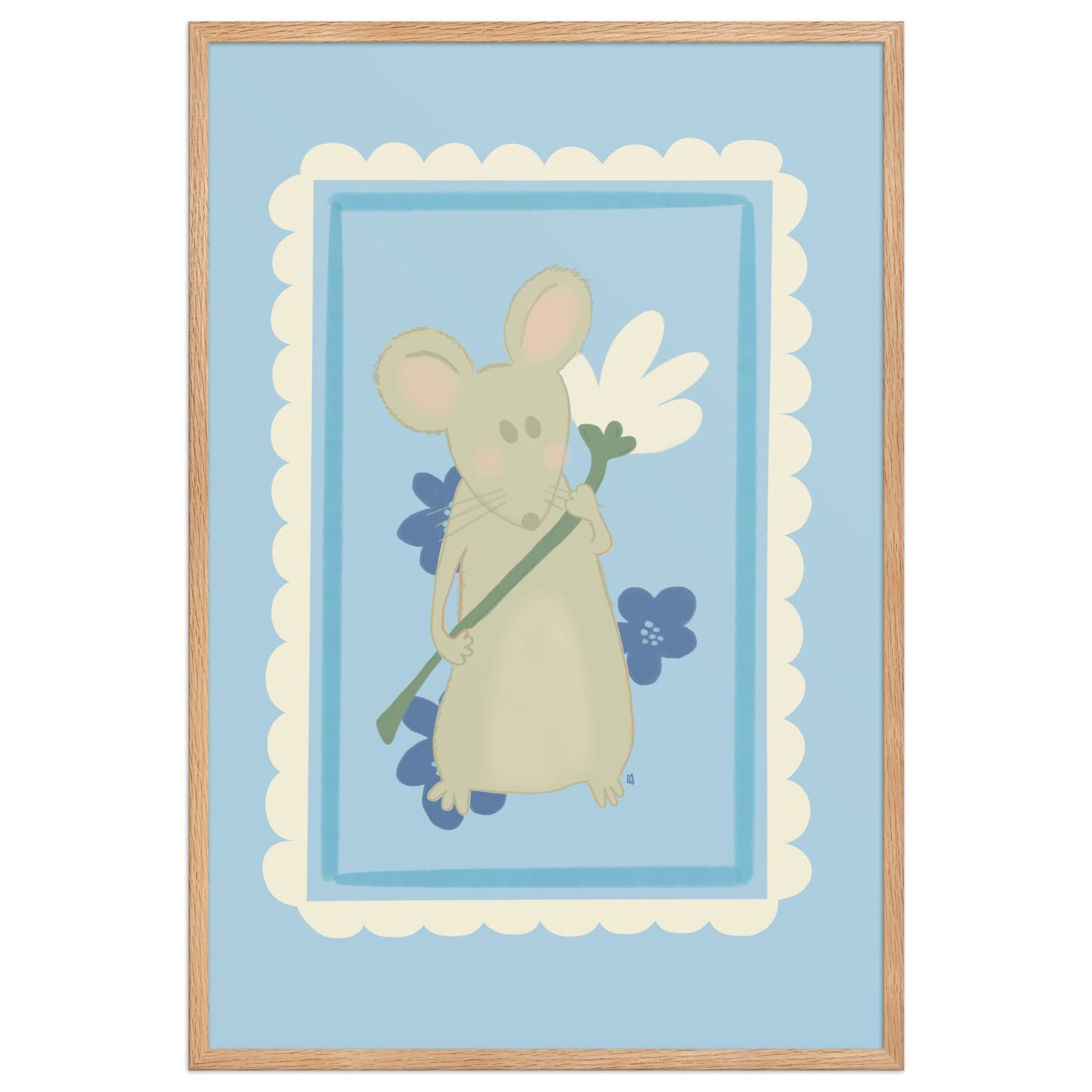 alt= Póster Mi ratoncito con marco - Kago Studio
