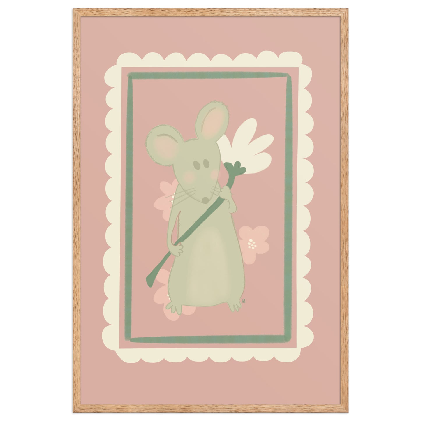 alt= Póster Mi ratoncito con marco - Kago Studio