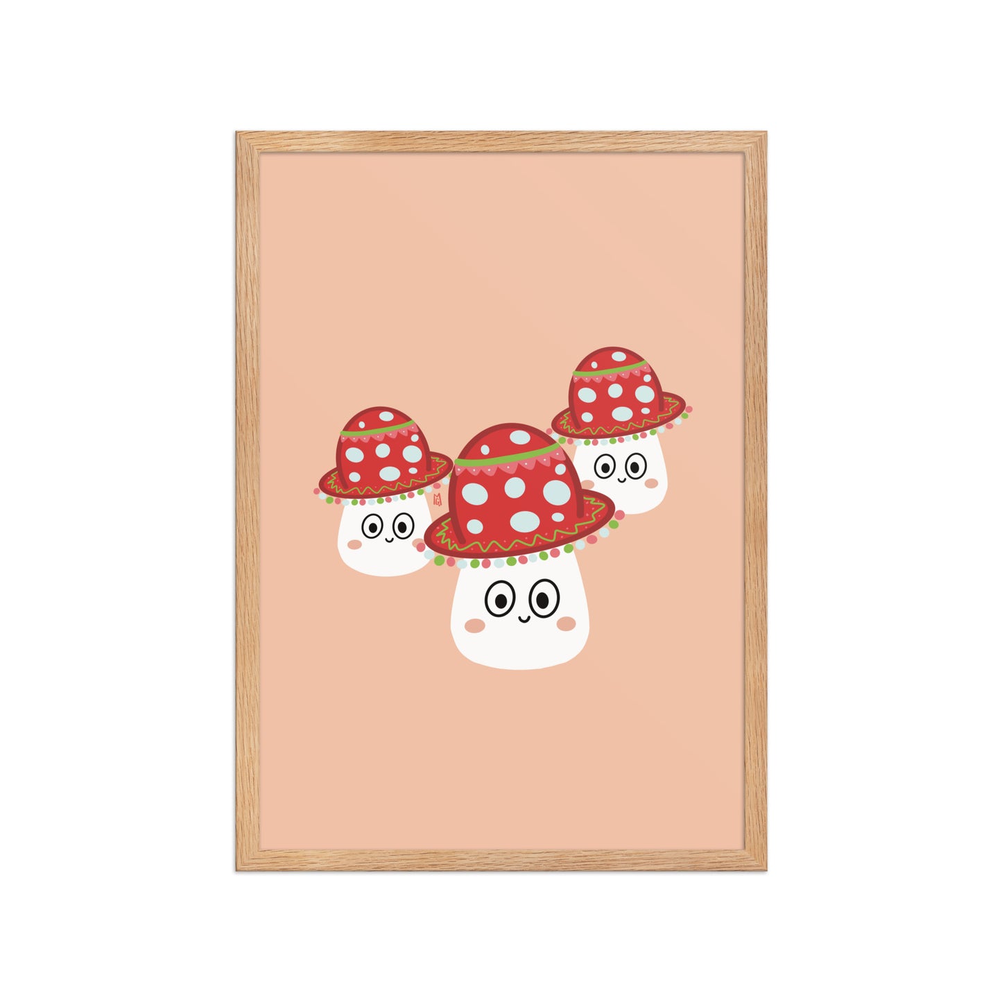 alt="Póster infantil tres setas con sombreros mexicanos sobre papel mate grueso – decoración divertida y original"