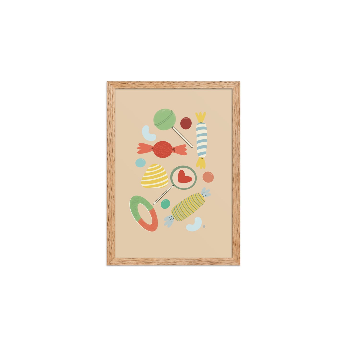 Póster infantil “Sweet candy” – Lámina decorativa adorable para habitación de niños - Kago Studio