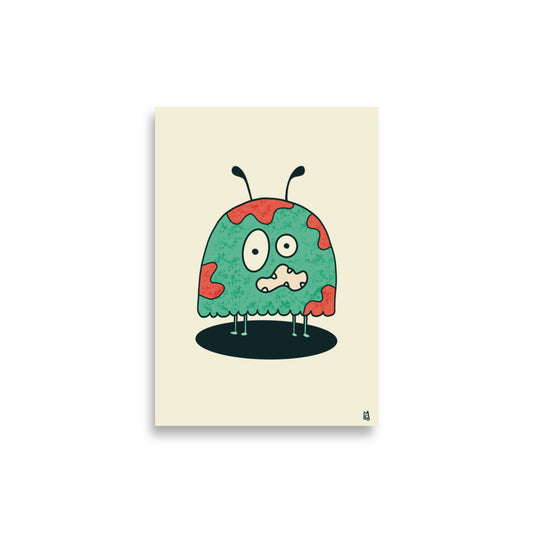 Póster decorativo “Pequeño Monstruo” – Lámina divertida para habitación infantil - Kago Studio