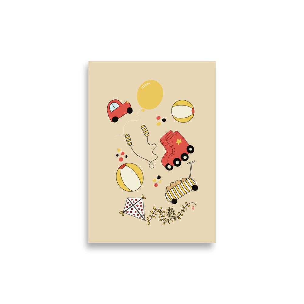 Póster decorativo “Playground” – Lámina divertida para habitación infantil - Kago Studio