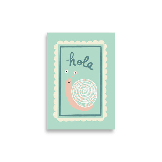 alt= Póster Hola mi caracol - Kago Studio
