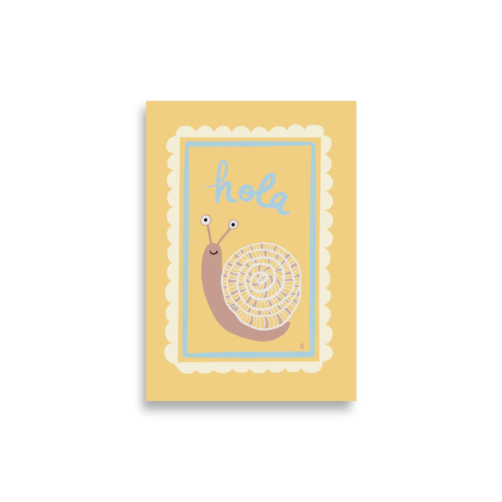 alt= Póster Hola mi caracol - Kago Studio