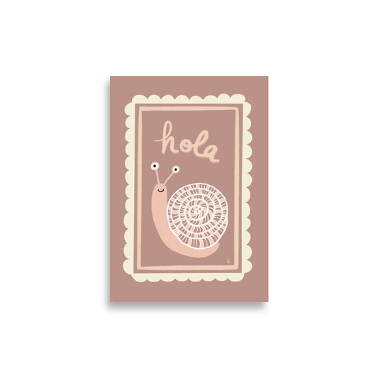 alt= Póster Hola mi caracol - Kago Studio