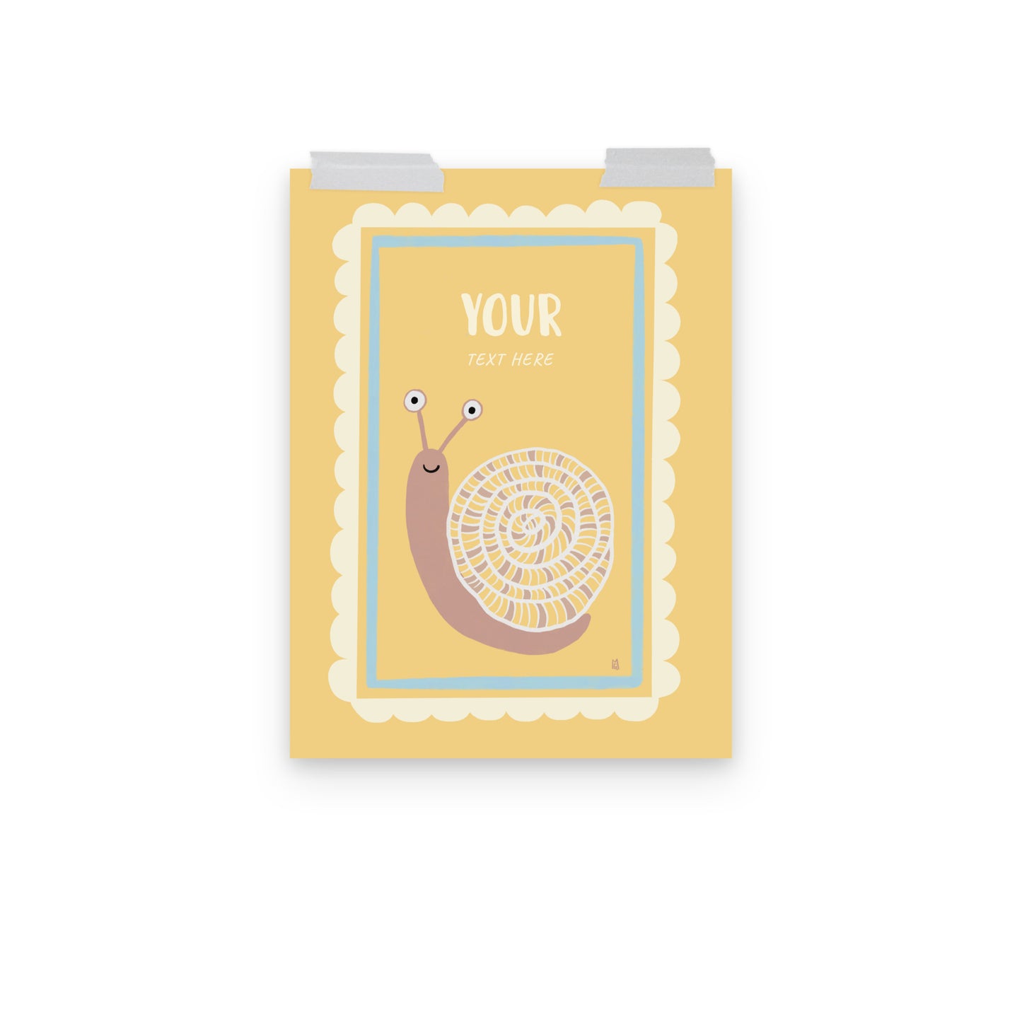 Lámina infantil caracol personalizable