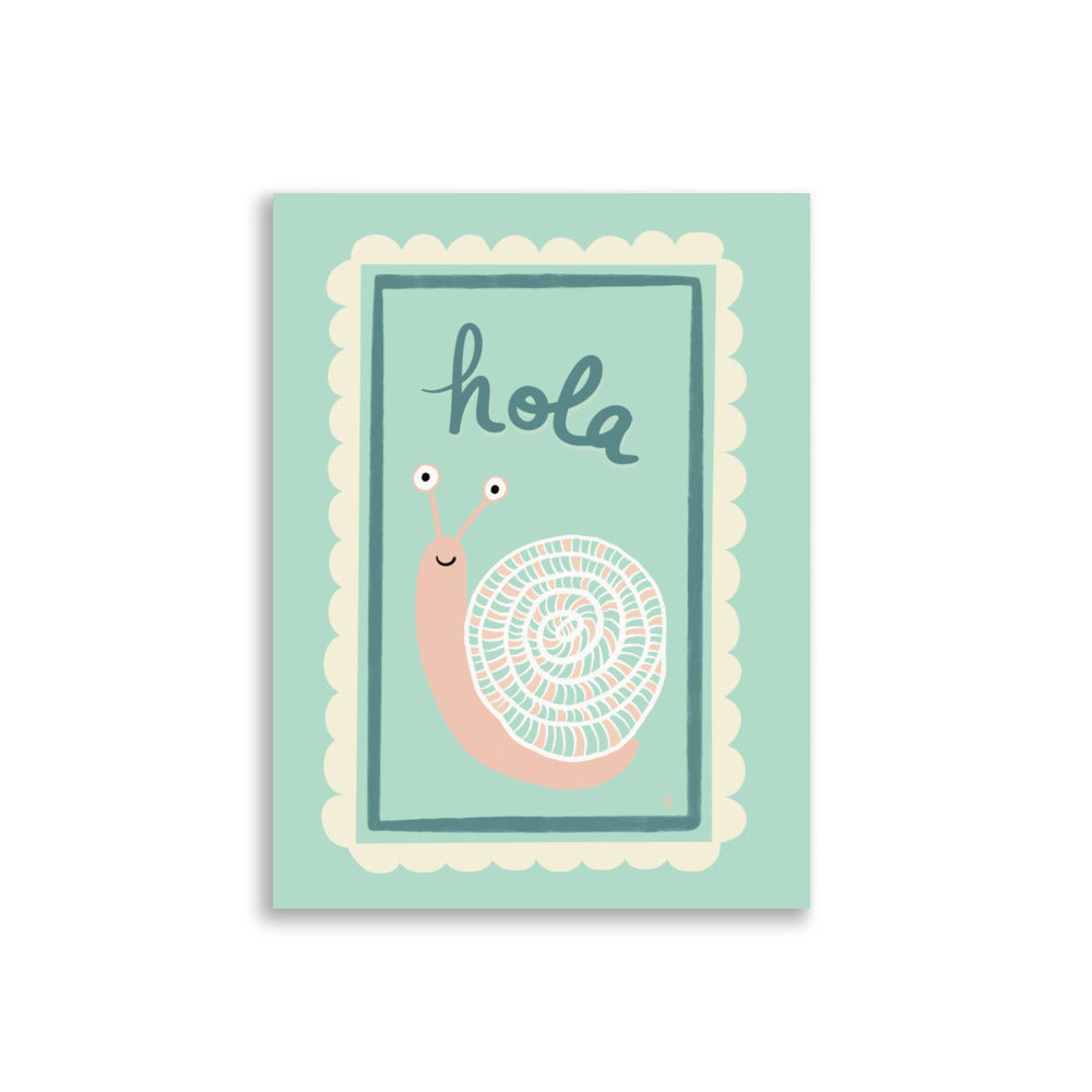 alt= Póster Hola mi caracol - Kago Studio