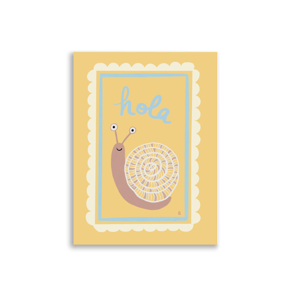 alt= Póster Hola mi caracol - Kago Studio