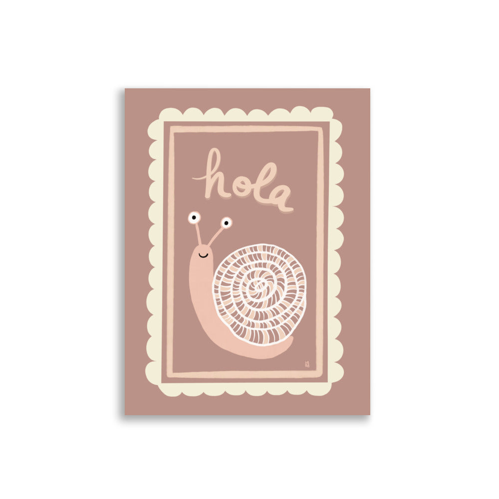 alt= Póster Hola mi caracol - Kago Studio