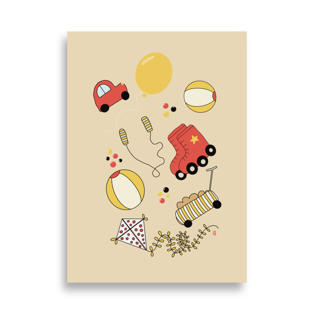 Póster decorativo “Playground” – Lámina divertida para habitación infantil - Kago Studio