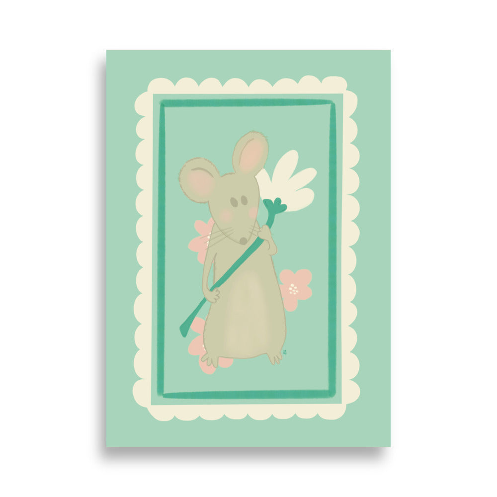 alt= Póster Mi ratoncito - Kago Studio