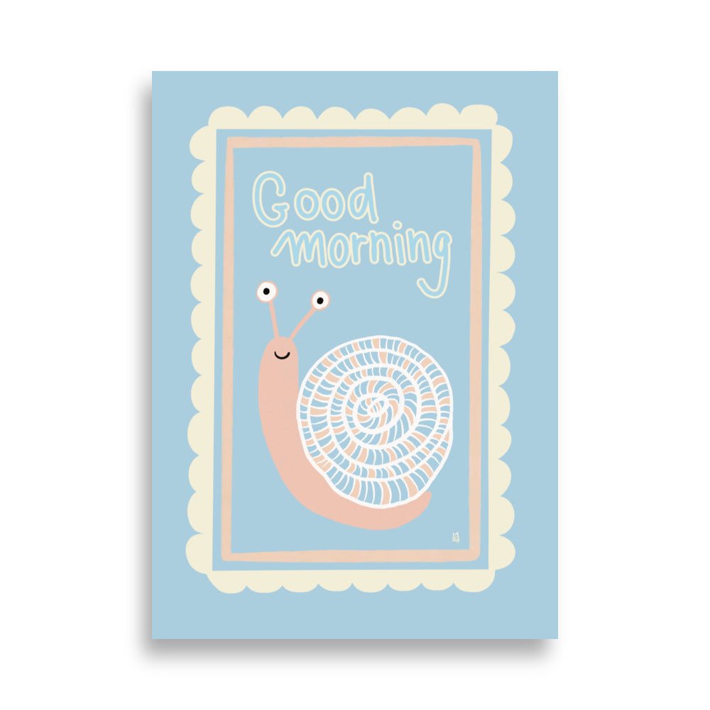 alt= Póster Hola mi caracol - Kago Studio