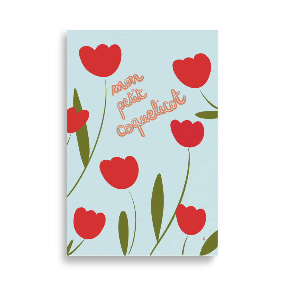 alt="Póster infantil Coquelicot en papel mate grueso – decoración divertida y original para habitación de niños"