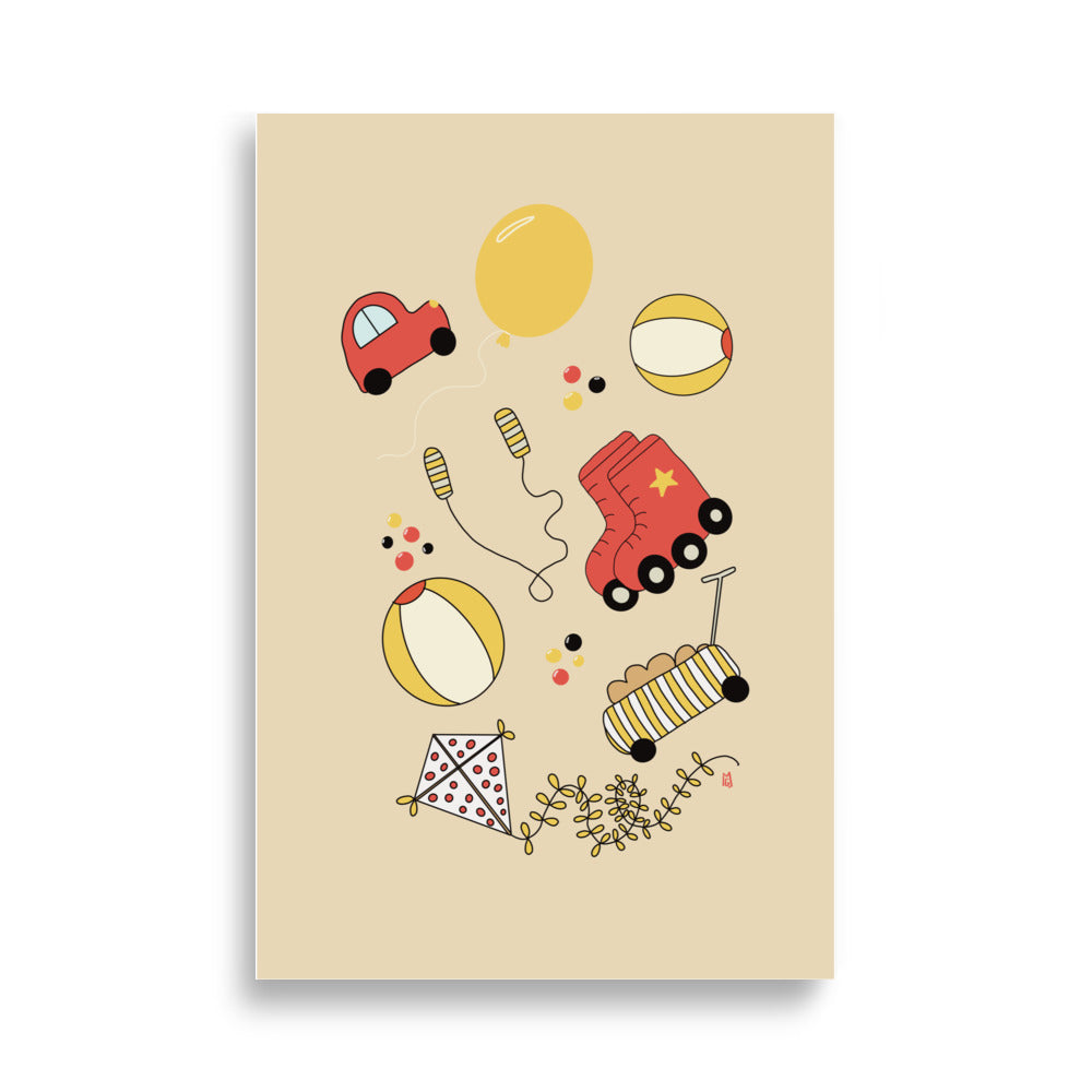 Póster decorativo “Playground” – Lámina divertida para habitación infantil - Kago Studio