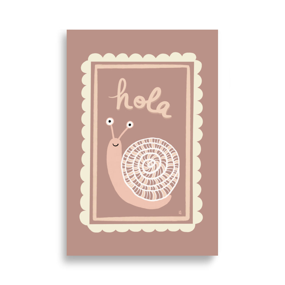 alt= Póster Hola mi caracol - Kago Studio