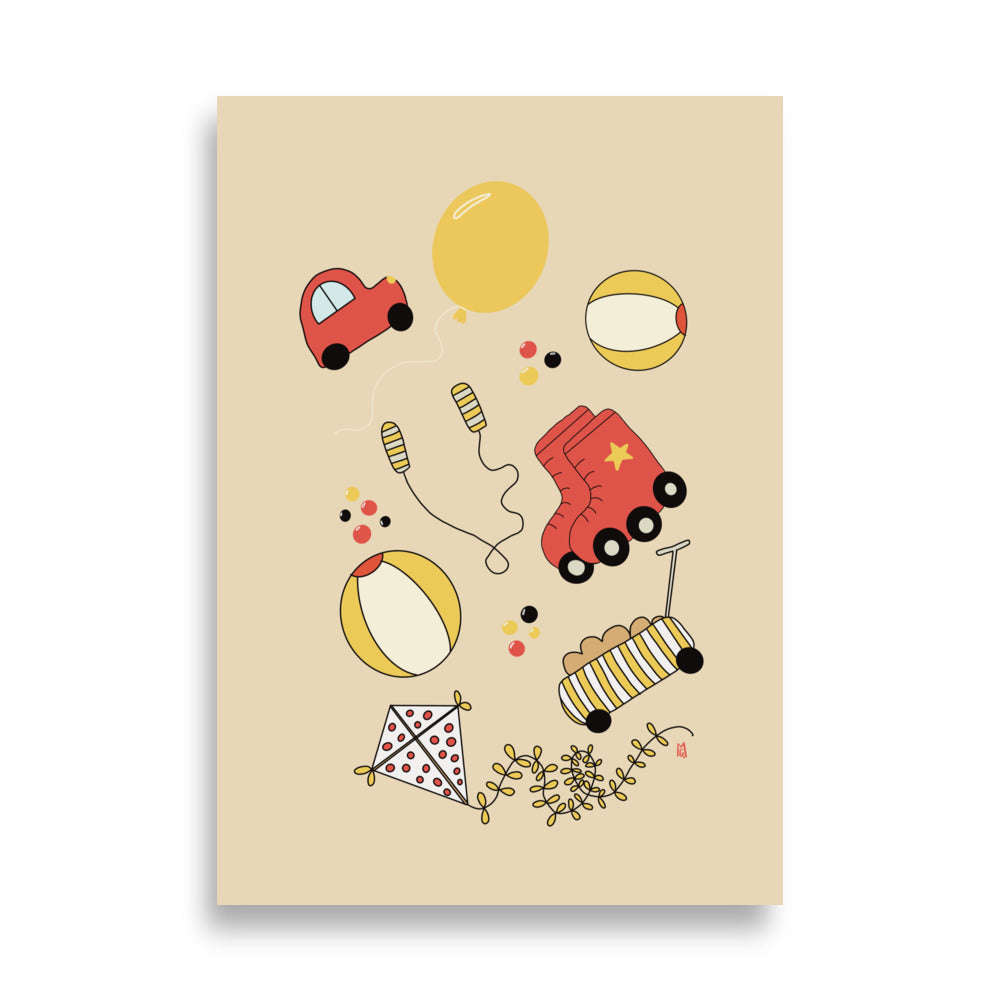 Póster decorativo “Playground” – Lámina divertida para habitación infantil - Kago Studio