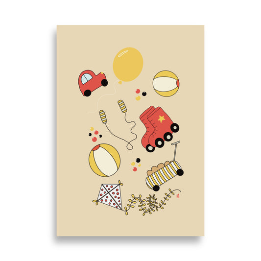 Póster decorativo “Playground” – Lámina divertida para habitación infantil - Kago Studio