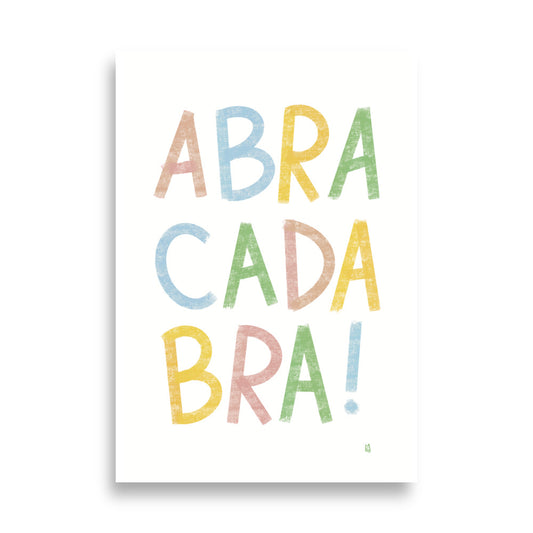 alt= Póster infatil Abracadabra - Kago Studio