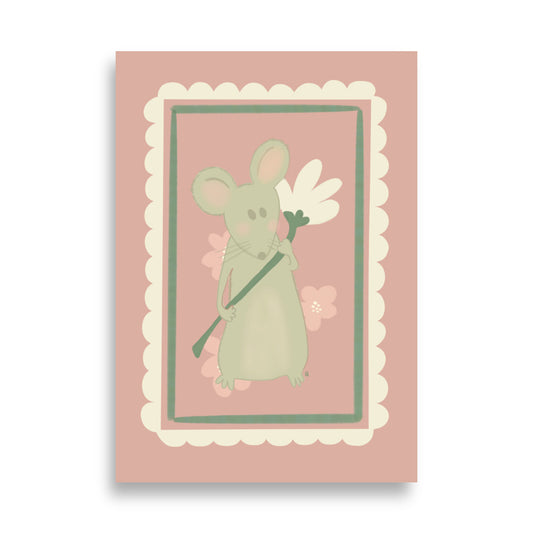 alt= Póster Mi ratoncito - Kago Studio