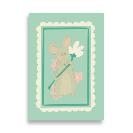 alt= Póster Mi ratoncito - Kago Studio