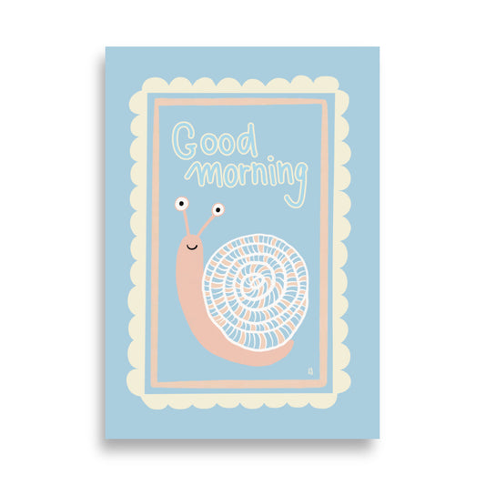 alt= Póster Hola mi caracol - Kago Studio