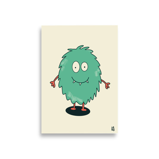 Póster decorativo “Monstruo adorable” – Lámina divertida para habitación infantil - Kago Studio