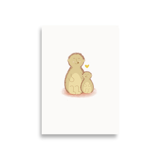 Póster decorativo “Mamá y peque” – Lámina divertida para habitación infantil - Kago Studio