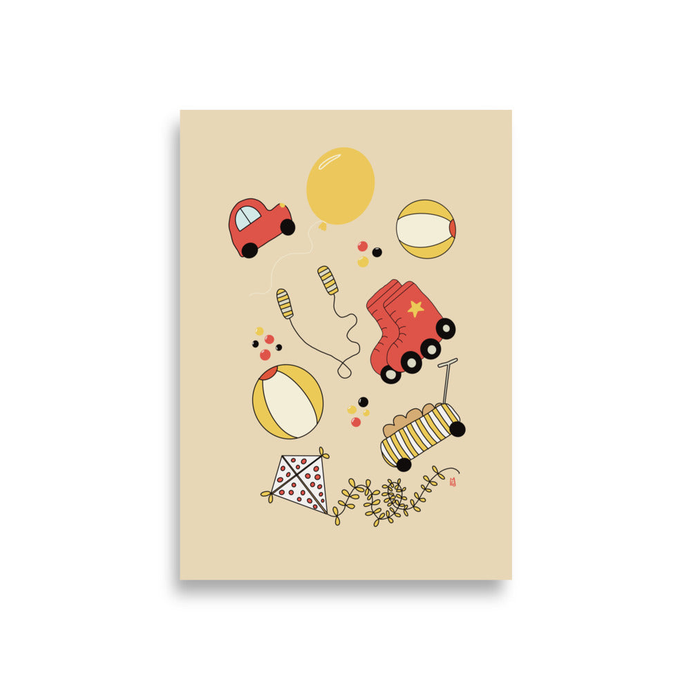Póster decorativo “Playground” – Lámina divertida para habitación infantil - Kago Studio