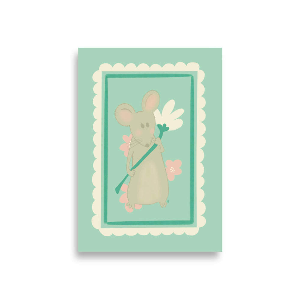 alt= Póster Mi ratoncito - Kago Studio
