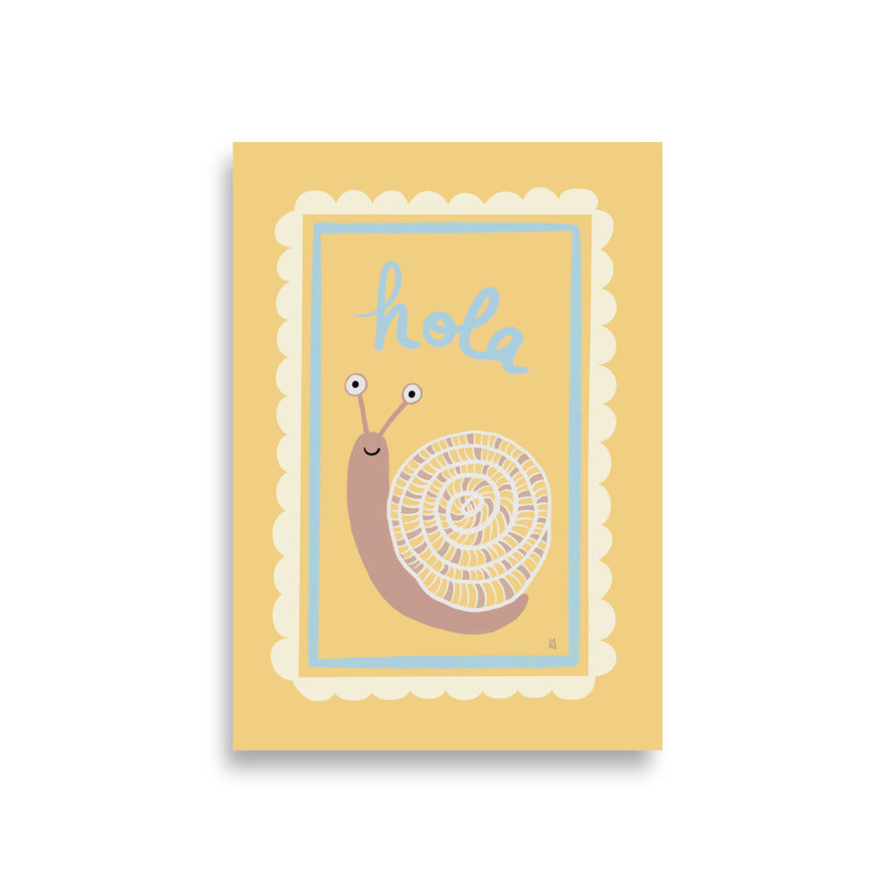 alt= Póster Hola mi caracol - Kago Studio