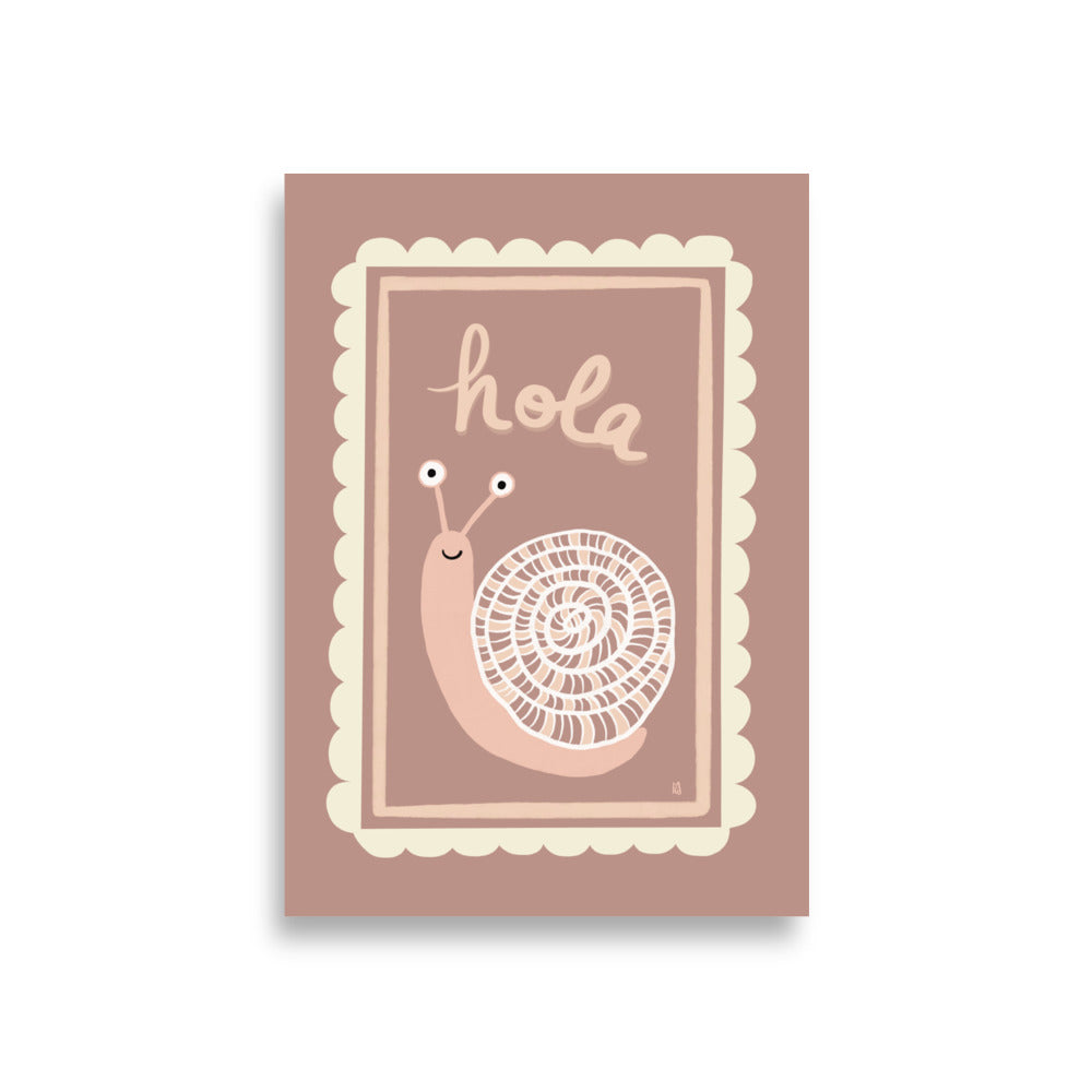 alt= Póster Hola mi caracol - Kago Studio
