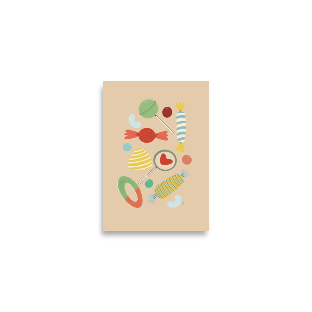 Póster decorativo “Sweet Candy” – Lámina divertida para habitación infantil - Kago Studio
