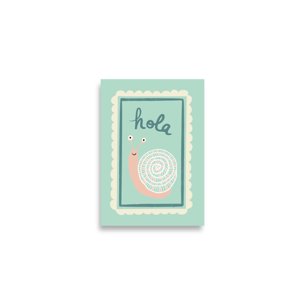 alt= Póster Hola mi caracol - Kago Studio
